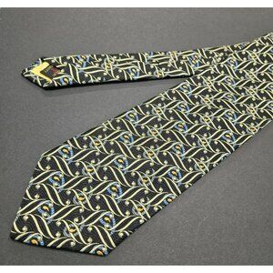 Robert Talbott Nordstrom Best Of Class X-Long Silk Tie 64x3.75 Black Gold Blue